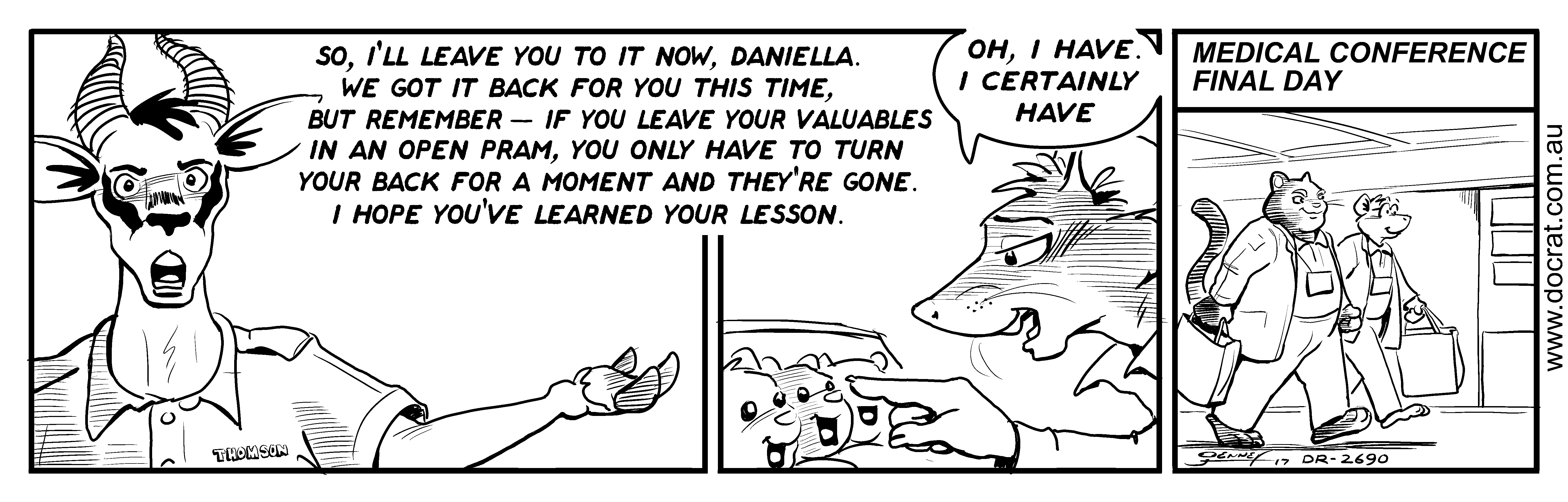 Danni and Gaz – Valuable lesson – Doc Rat – A daily comic strip by Jenner